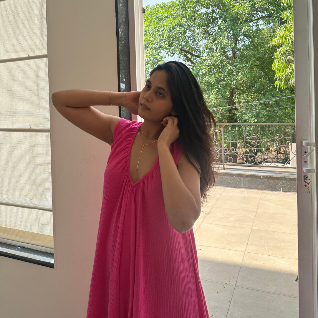 Crushed Cotton Summer Dress