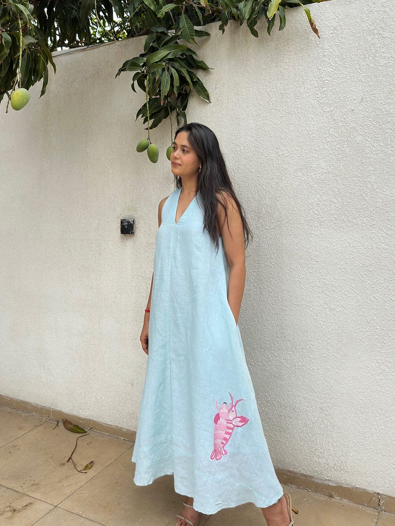 Lobster Linen Dress